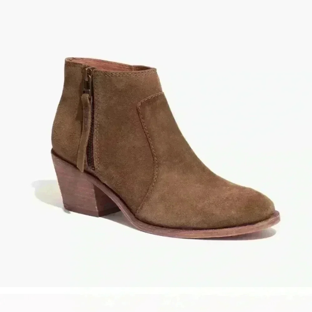 Madewell | Brown Suede Ankle Booties